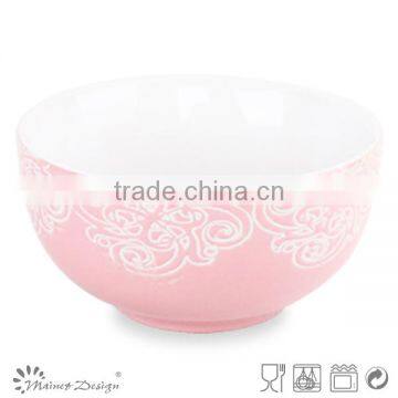 New Products Wholesale Silk Screen Flower Ceramics Cereal Bowl photo-3