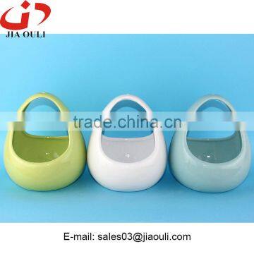 New Design EASTER Decoration Colorful Ceramic Egg Shape Basket photo-4