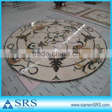 Decorative marble stone water jet medallion for lobby flooring