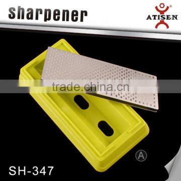Diamond Knife Sharpeners Sharpening Stone Whetstone Coarse Fine With Holder New