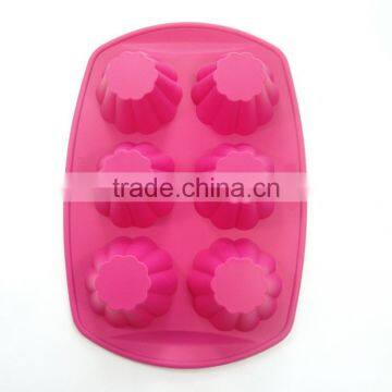 Nice 6 Cavity Rose Shaped Silicone Cake Pan | Cake Mold photo-2