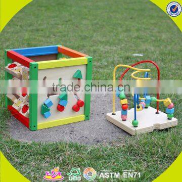 Wholesale Design Funny Cubic Wire Bead Toy,multi-function Wooden Cubic Wire Bead Toy for Kids,wooden Bead Toy W11B060 photo-5