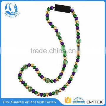 Mardi Gras deluxe Light up beads flashing holiday necklace