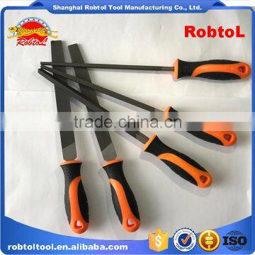 10" 5 Pcs Steel File Rasp Set Bastard Cut Flat Half Round Curved Square Triangle Semicircle