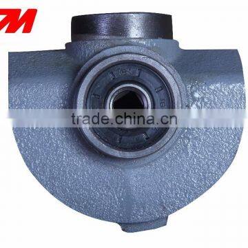 Cast iron gearbox housing for harvester