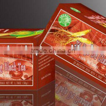 ginseng black teabag,ginseng tea,flavored tea,herbal tea,health