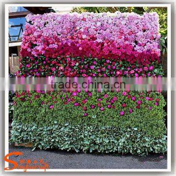Colorful Artificial Flower Wall With Wholesale Flower Wall Backdrop Artificial Flower Wall photo-2