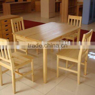 solid wood dining tabel and chair