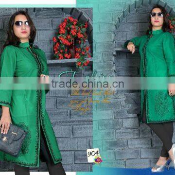 Plain Fashionable Women Long Kurti /Elegent design women kurti designer wholesale