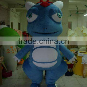 Big Head Blue Dragon Mascot Costume/Plush Dragon Mascot Costume