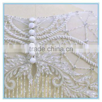 Lady Short Elegant Style Wedding Embroidery Beading Top photo-6