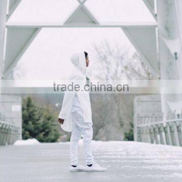 OEM Service Europe Hot Style Hooded Metal Zipper Decoration Long Sleeve Autumn Winter Longline Streetwear Sweatshirt photo-2