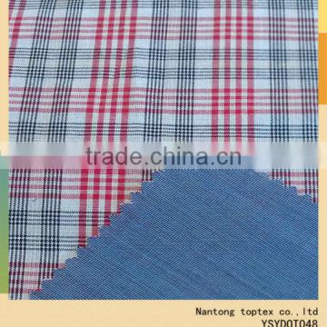 50s double layer cotton fabric yarn dyed checks shirt fabric