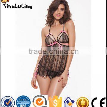 2017 Tinaluling Ladies black lace bra set slim fit sexy lingerie manufacture