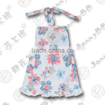 colorful flower print baby girl wedding party dress