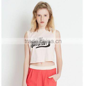 New fashionable high quality hot girls monogram printing sexy tank top