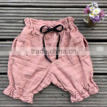 Baby Clothes OEM ODM Service Linen Fabric Garments Harem Pants Shorts