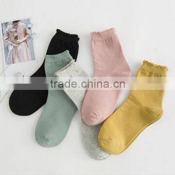 Zm53125a Simple Design Solid Color Women Cotton Ankle Short Socks photo-2