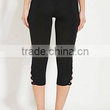 2017 Hot Sale Women Clothing Custom Fashion Blank Cropped Skinny Leggings photo-2