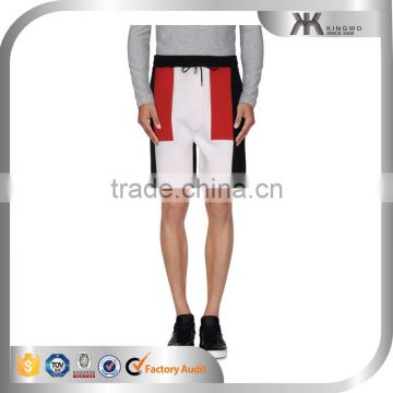 hot selling men fashion knee shorts sweatshort color block fashion short