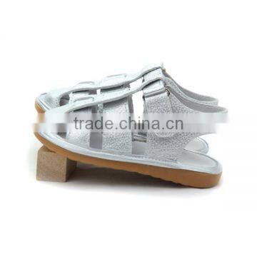 Children Shoes Silver Leather Handmade Squeaky Shoes photo-4