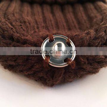 Myfur Super Size Raccoon Fur Pom Pom Detachable Fur Ball Knit Hat