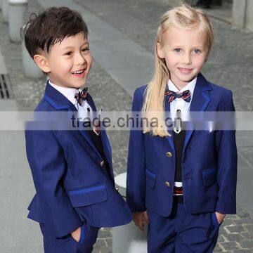 Custom Good Quality Factory Discount Dark Blue Kids Primary School Uniforms Models Wholesale photo-4
