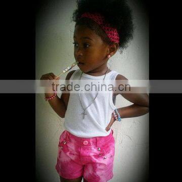 Pink Tie Dye Crystal Studded Shorts- Spring Shorts- Summer Shorts- Baby/ Toddler Girl Shorts- Hot Pink photo-1