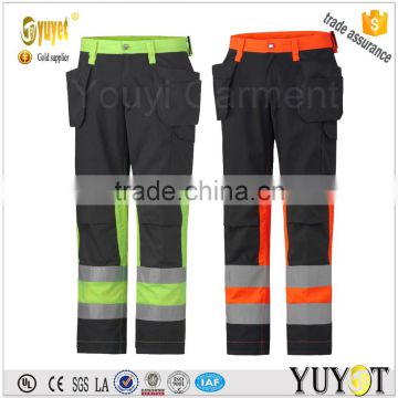 100% Cotton Multi Pockets Industry Work Pants with 3M Reflective tape