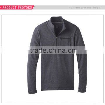 Wholesale Half Zip Running Hoodies Bomber Jackets 100%Cotton Plain T-shirt Sports Hoodies photo-4