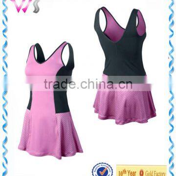 V-back Tennis Dress/Fashion Sport best design Tennis Uniforms