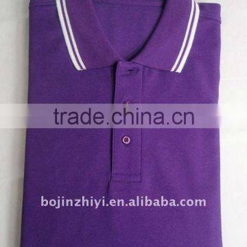 wholesale striped collar solid polo t shirt