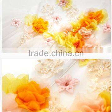 New Fashion Girl Floral Dress Pretty Girl Princess Dress With Yellow Flower Cute Kids Clothing GD90427-2 photo-3