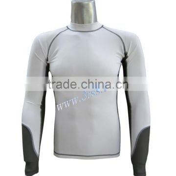 men heat stransfer logo print rash guard wtih UPF 50+