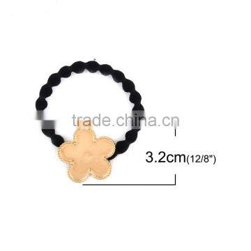 Zinc Based Alloy DIY Resin Mold For Jewelry Making Hair Ties Plum Blossom Gold Plated & Black photo-2