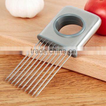 Fruit Vegetable Tools Stainless Steel Onion Holder Slicer Kitchen Gadgets Easy Cut Tomato Meat Tenderizer Onion Holder Fork photo-3