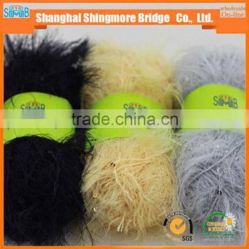 China Yarn Supplier Wholesale Feather Knitting Yarn With Sequins for Knitting Sweater photo-6