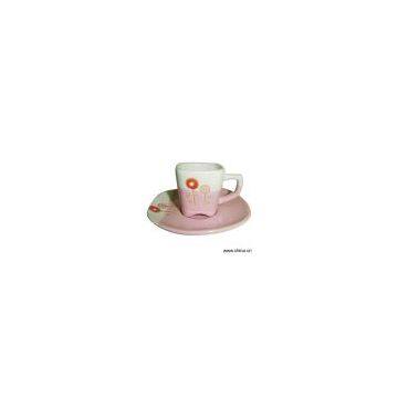 Sell Stoneware Handpainted Cup And Saucer