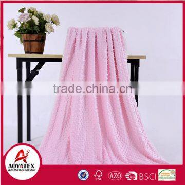 100% Polyester Pressure Bubble Micromink Sherpa Blankets