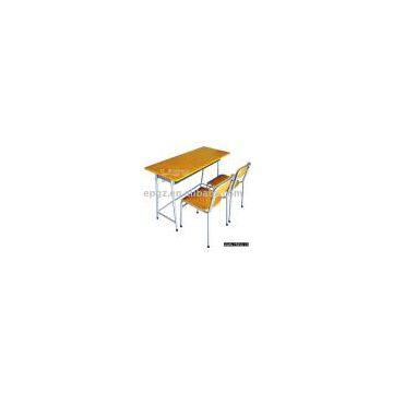 double student desk and chair,school desk and chair,double student desk,double chair,school furniture;classroom furniture