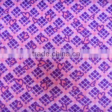 purple design coral fleece fabric