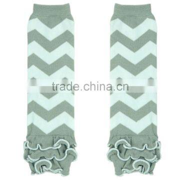 Wholesale grey chevron knitting children girls boot socks M5051713