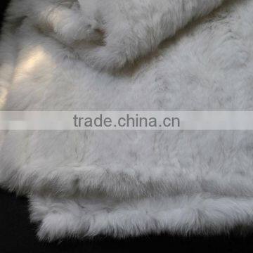 YR596A 145*140CM Real Knitted Rabbit Fur Home Blankets photo-2