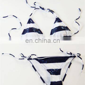 Hot Sexy Girl Micro Bikini Sequins Swimwear Swimsuit 2017