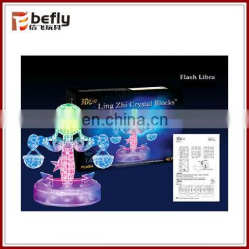 Table decoration libra crystal LED kit 3d puzzle