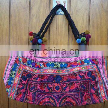 Embroidered HMONG Hill Tribe Tote Handmade Bag photo-2