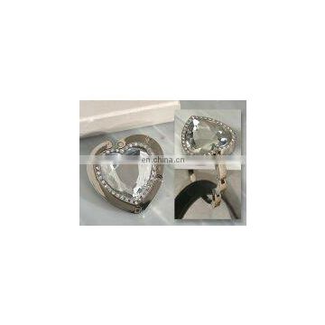 Murano art deco collection Heart shape crystal handbag holder