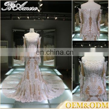 wedding dress embroidery guangzhou suzhou wedding dress hot sell formal bridal mermaid evening dress wholesale