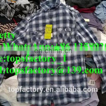 Fashion Men Shirts bulk used clothing wholesale importer of used clothes