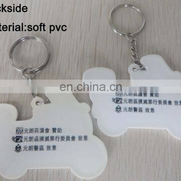 High Quality 3d Raised Logo Mini Moto Shaped Pvc Keychain photo-3